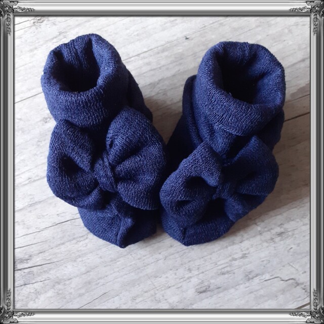 La Fabrique A DeDeuh - Ensemble Turban noeud + moufles + bandeau + chaussons assortis. tissu jersey de coton – 9.12 mois / Turban+moufles
