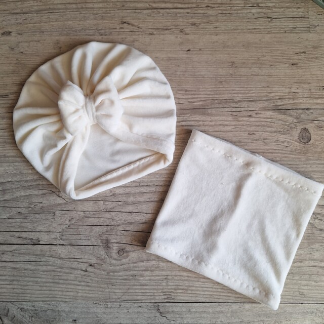 La Fabrique À DeDeuh - Turban + tour de cou nœud ou buns tissus minky doux et chaud 5 couleurs