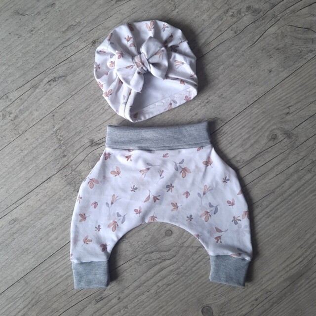 La Fabrique A DeDeuh - Ensemble Pantalon sarouel+ turban bébé à motif ou uni en tissu jersey extensible – 18.24 mois