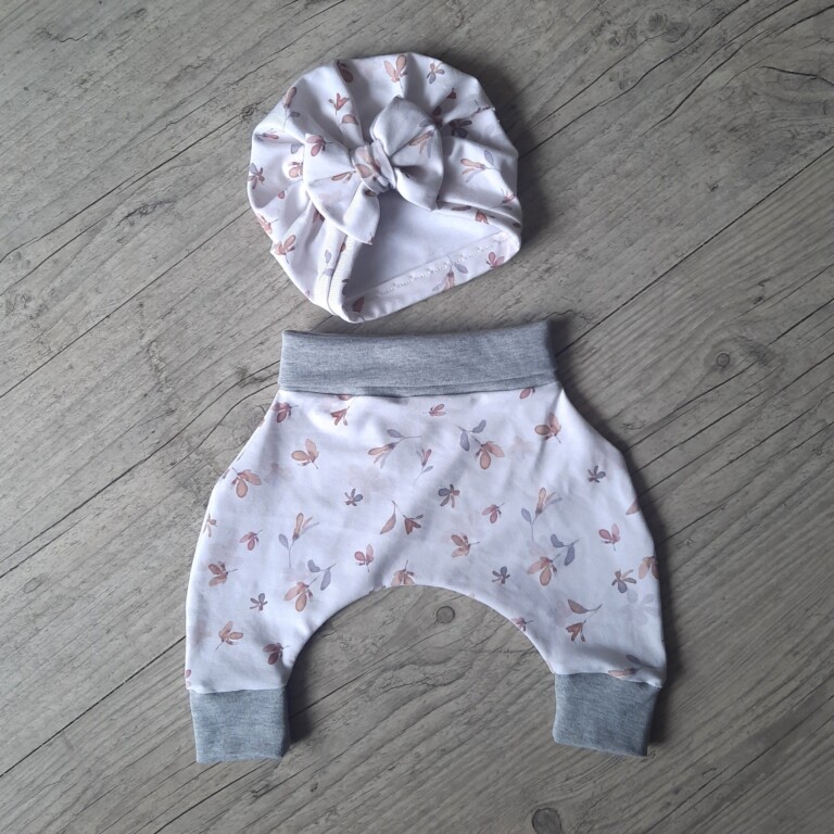 La Fabrique A DeDeuh - Ensemble Pantalon sarouel+ turban bébé à motif ou uni en tissu jersey extensible – 18.24 mois