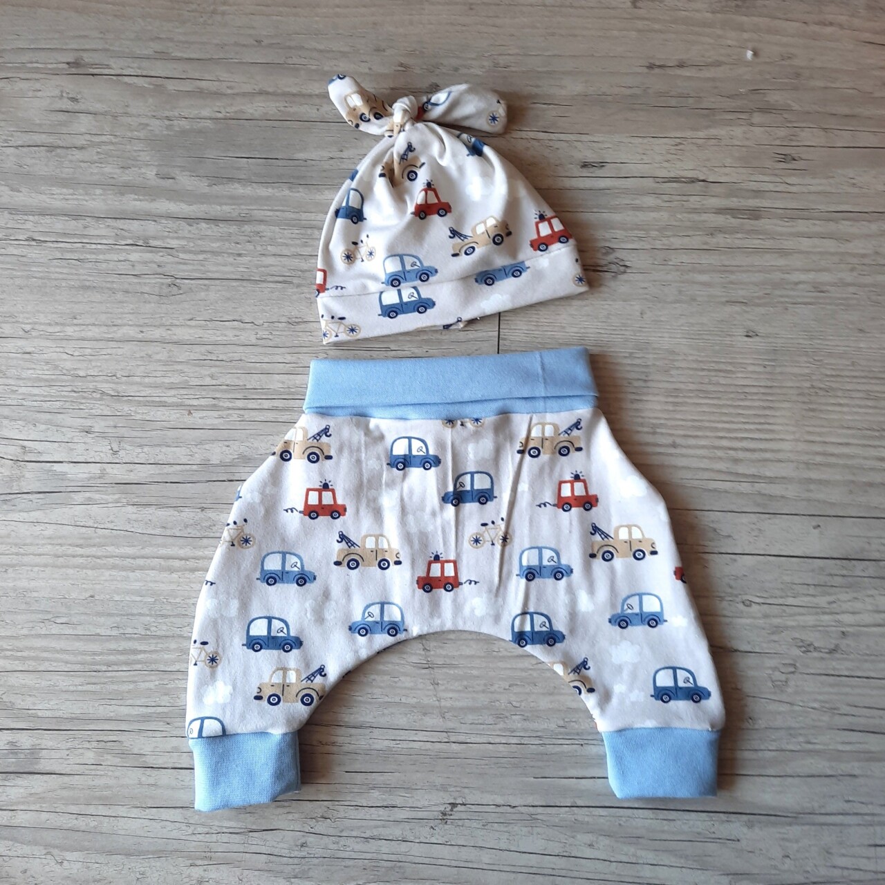 la fabrique a dedeuh premature voiture pantalon sarouel bonnet bebe a motif en tissu jersey extensible 4 couleurs 39560222703851 La Fabrique A DeDeuh - Pantalon sarouel+ bonnet bébé à motif en tissu jersey extensible – 18.24 mois