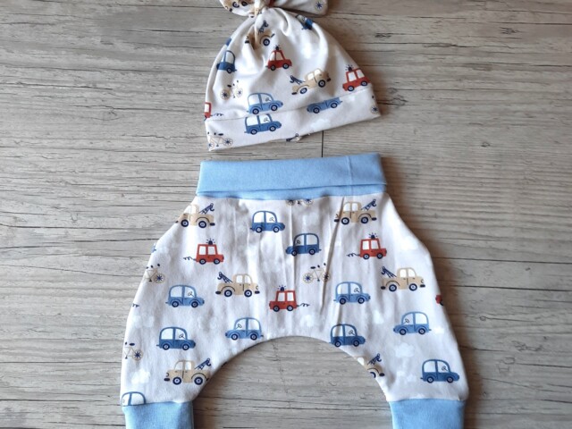 la fabrique a dedeuh premature voiture pantalon sarouel bonnet bebe a motif en tissu jersey extensible 4 couleurs 39560222703851 La Fabrique A DeDeuh - Pantalon sarouel+ bonnet bébé à motif en tissu jersey extensible – 18.24 mois