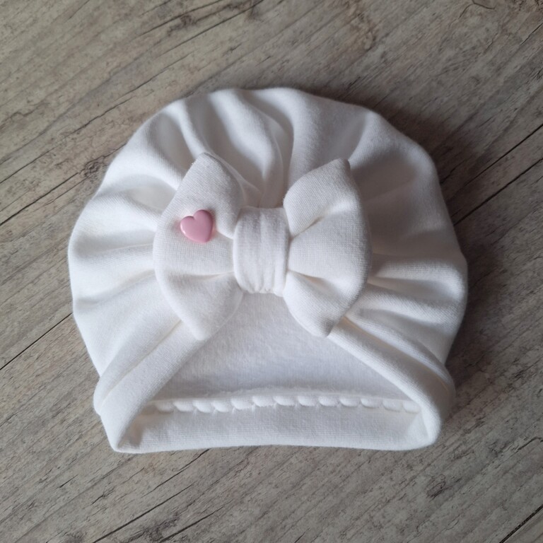 La Fabrique A DeDeuh - EDITION LIMITÉE Turban bonnet coeur rose noeud