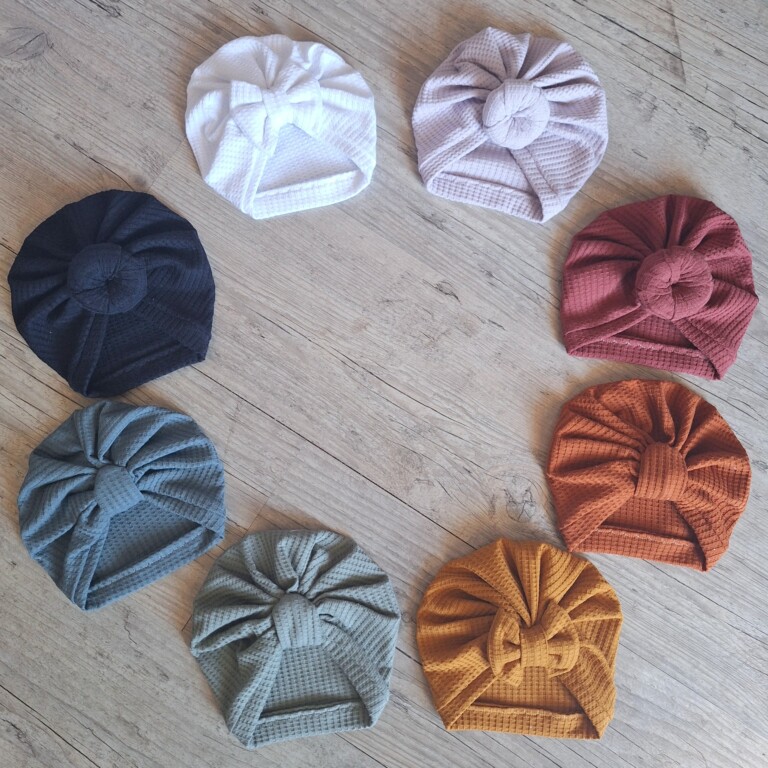 buns ou simple personnalisé avec prénom brodé en tissu maille gaufré 8 couleurs – Adulte