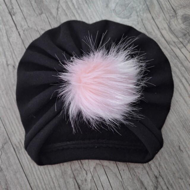 La Fabrique A DeDeuh - Turban bonnet à pompon en tissu Polaire alpine
