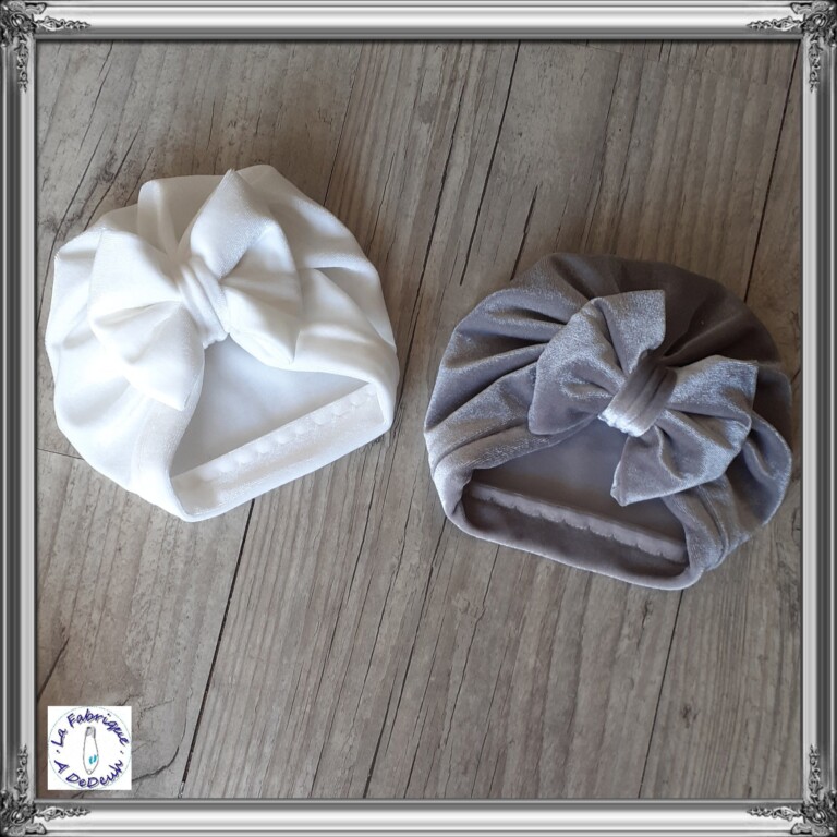 La Fabrique A DeDeuh - Turban bonnet nœud velours extensible chaud et doux 10 couleurs – Adulte