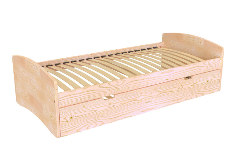 ABC MEUBLES - Lit gigogne 80x200 Happy pin massif