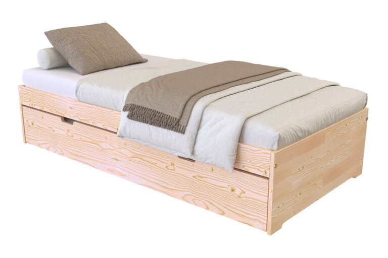 ABC MEUBLES - Lit gigogne 80x200 Malo pin massif