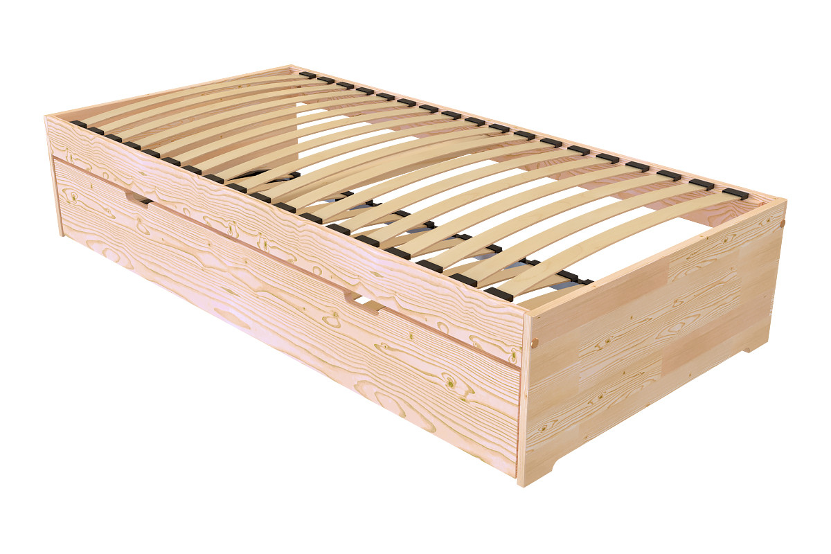 lit gigogne 80x200 malo pin massif ABC MEUBLES - Lit gigogne 80x200 Malo pin massif