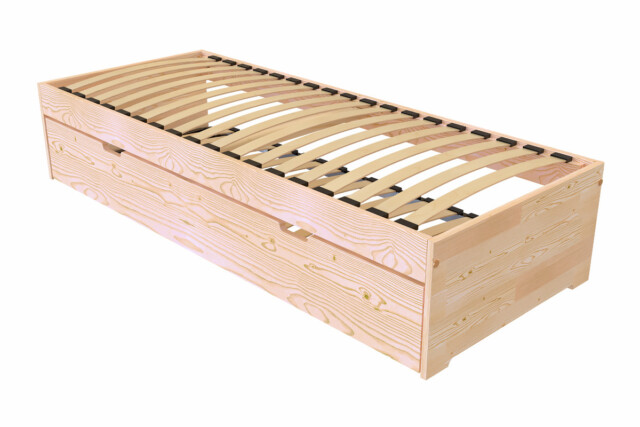 ABC Meubles - Lit gigogne 70×190 Malo pin massif