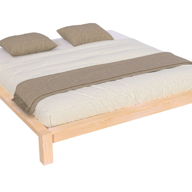 ABC MEUBLES - Lit King Size 200x200 bois massif