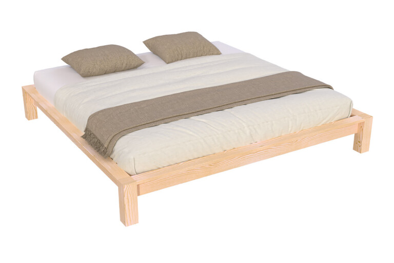 ABC MEUBLES - Lit King Size 200x200 bois massif