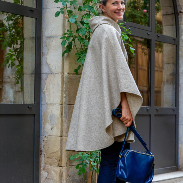 Ardelaine - Cape en feutre de laine fin de collection - Aurance