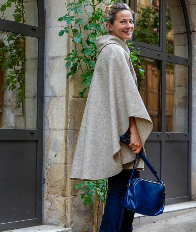 Ardelaine - Cape en feutre de laine fin de collection - Aurance