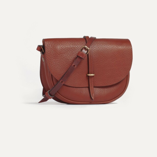 Bleu De Chauffe - Mini sac postier Java - Rust/Cognac