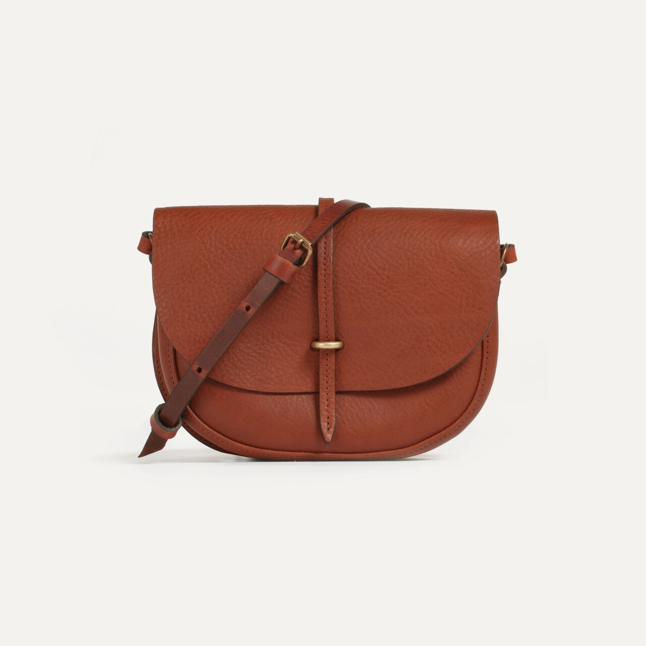 mini sac postier java rust Bleu De Chauffe - Mini sac postier Java - Rust/Cognac