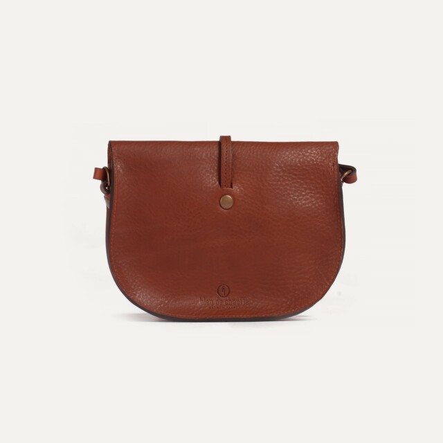 Bleu De Chauffe - Mini sac postier Java - Rust/Cognac