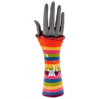 Mitaines Chat Perché par la marque Chaussettes Coccinelle Chaussettes Coccinelle - Mitaines Chat Perché