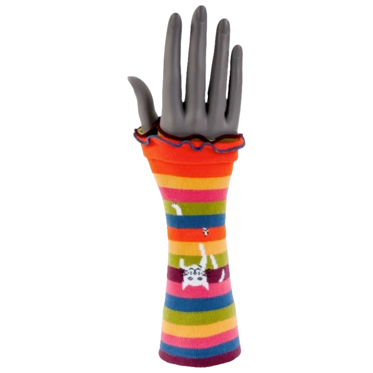 mitaines chat perche Multicolore rayé