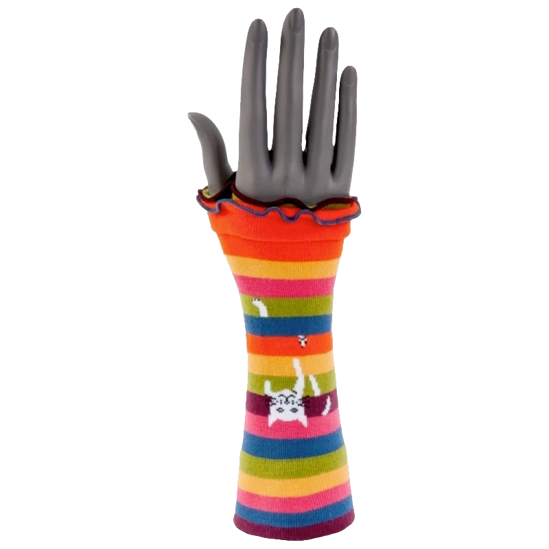 mitaines chat perche Multicolore rayé