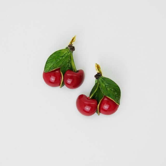 Ciléa Paris - Boucles d’oreilles cerises Napoléon – Clip (Oreilles non percées)
