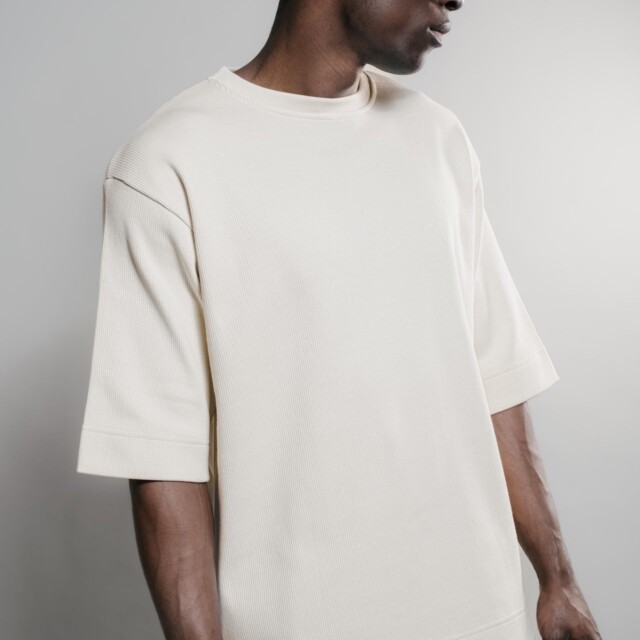 Nitto Knitwear - Vahé manches courtes - Naturel – XXL