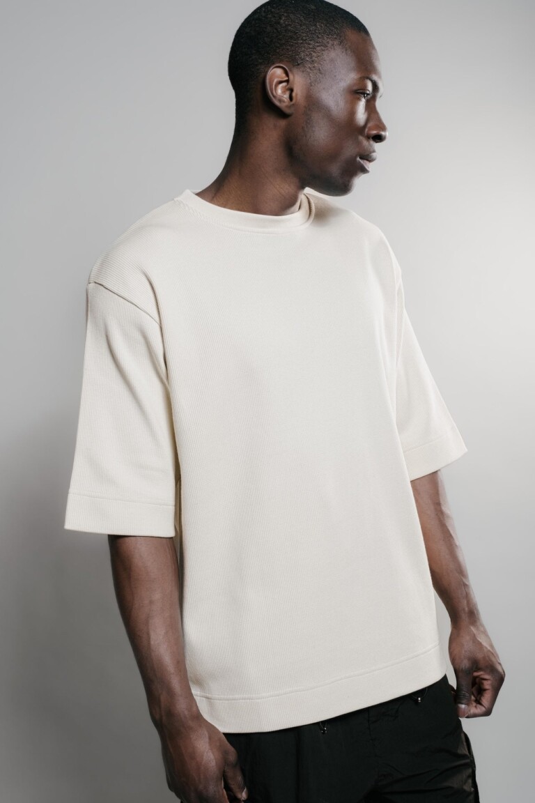 Nitto Knitwear - Vahé manches courtes - Naturel – XXL