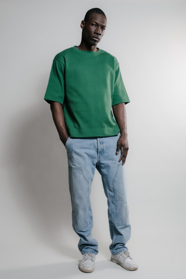 Nitto Knitwear - Vahé manches courtes - Vert – XXL