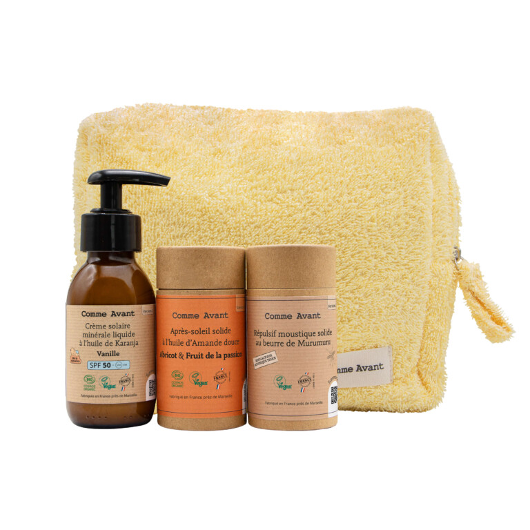 Comme Avant - Coffret Été - Crème Solaire - Après Soleil - Anti-moustique - Bio et Naturel - Fabrication Française
