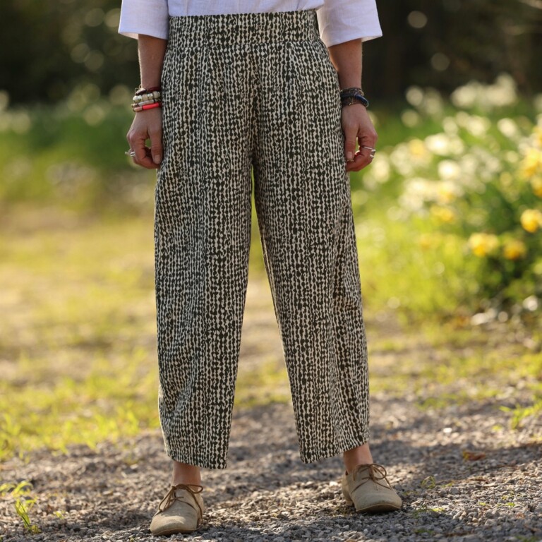 Quintessence - Pantalon Briac - Armuré de coton Savane graphique – XXL