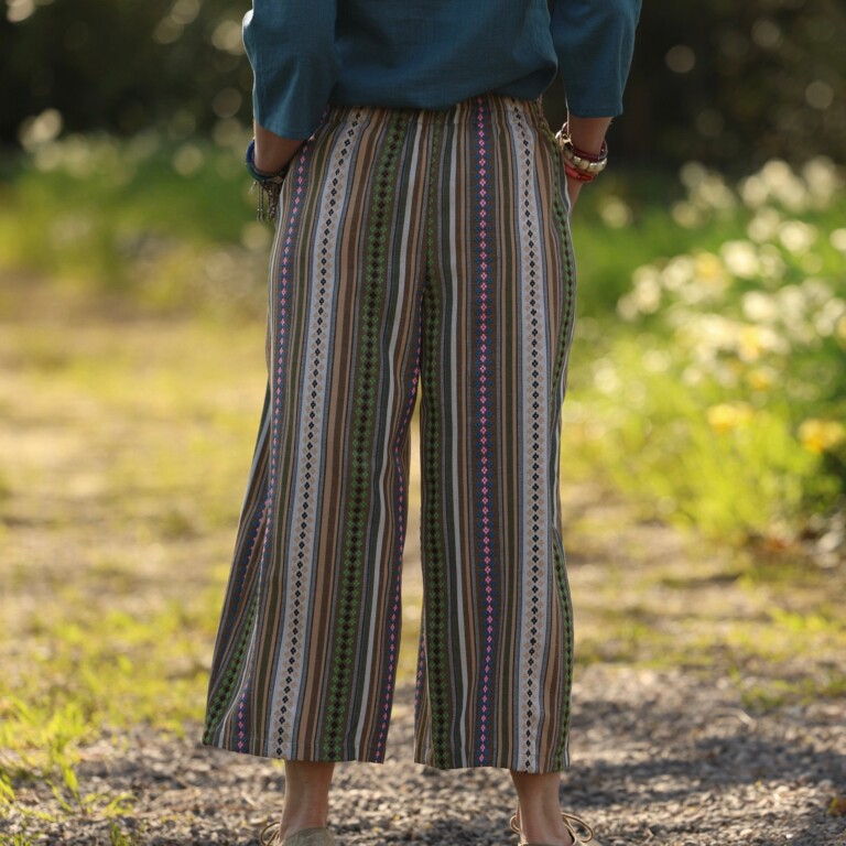 Quintessence - Pantalon Briac - Jacquard Ethnique chic – M