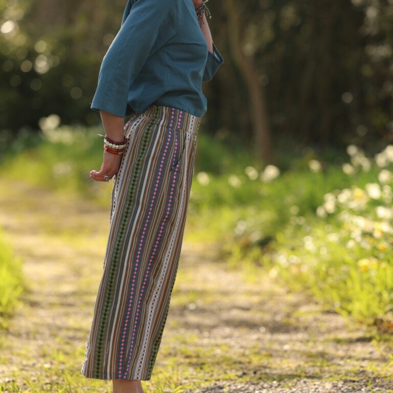 Quintessence - Pantalon Briac - Jacquard Ethnique chic – M