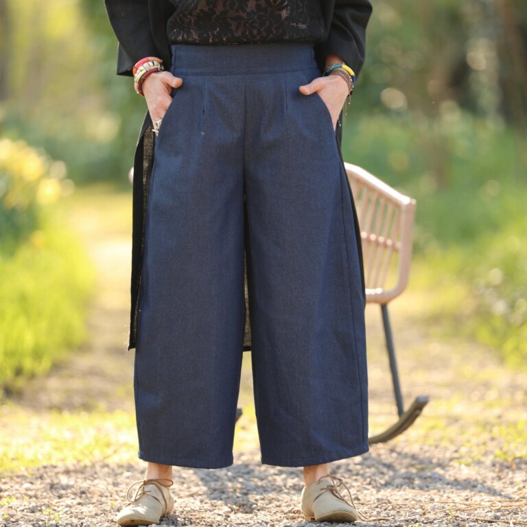 Quintessence - Pantalon Briac - jean de coton bleu brut – M