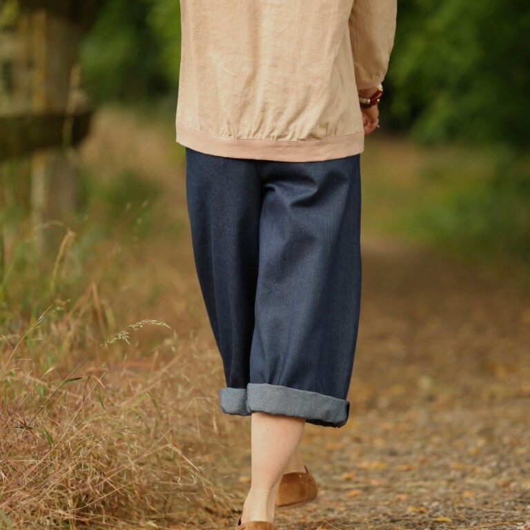 Quintessence - Pantalon Briac - jean de coton bleu brut – M