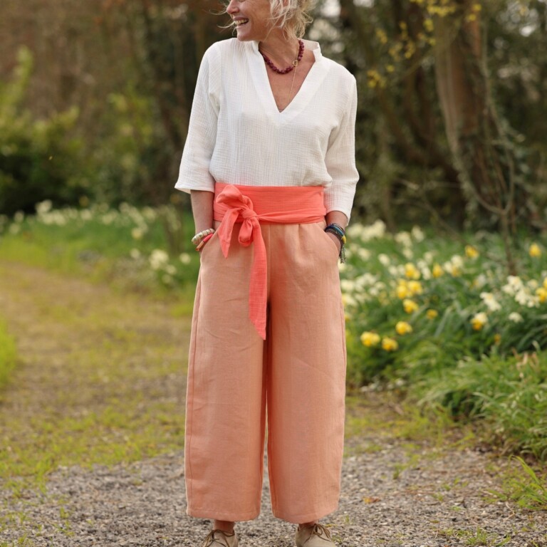 Quintessence - Pantalon Briac - Lin abricot – XXL