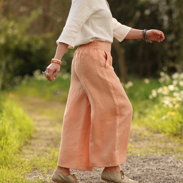 Quintessence - Pantalon Briac - Lin abricot – XXL