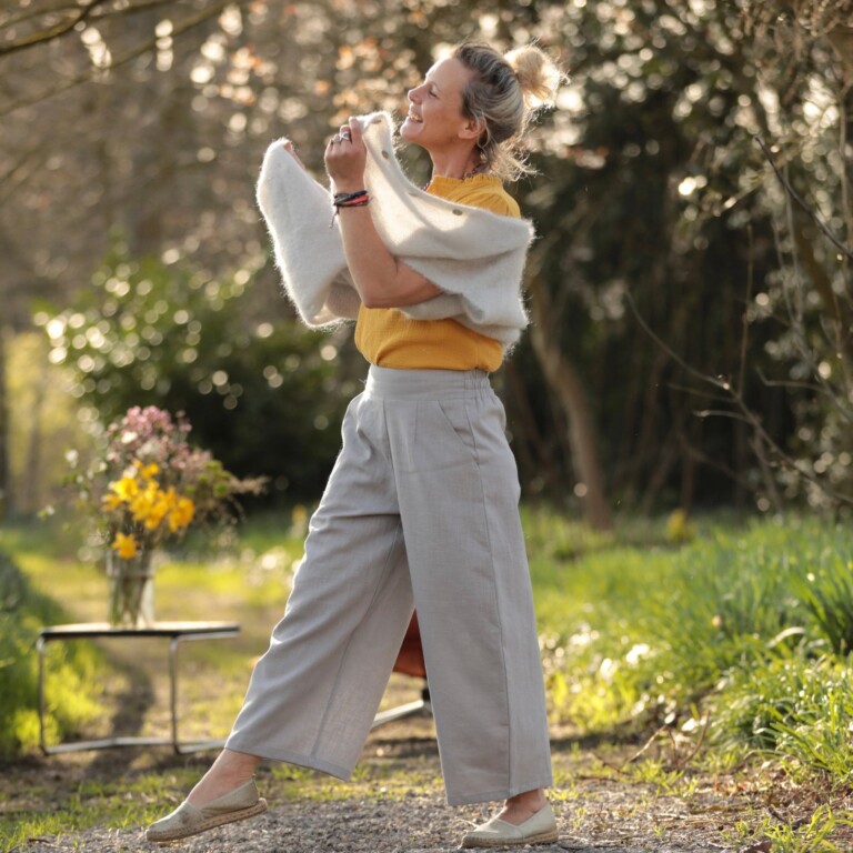 Quintessence - Pantalon Briac - lin gris perle – XXL