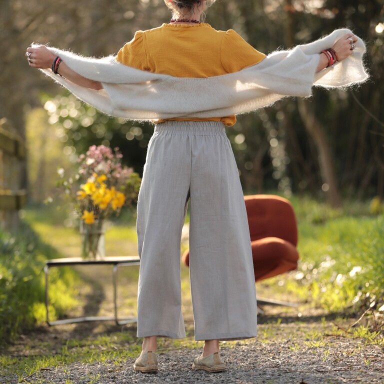 Quintessence - Pantalon Briac - lin gris perle – XXL