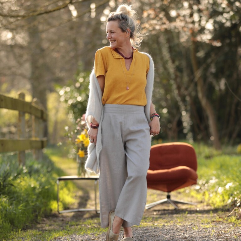 Quintessence - Pantalon Briac - lin gris perle – XXL