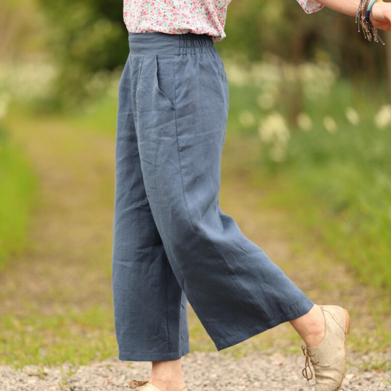 Quintessence - Pantalon Briac - Lin bleu brume – XXL