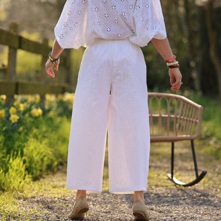 Quintessence - Pantalon Briac - lin lavé blanc – XXL