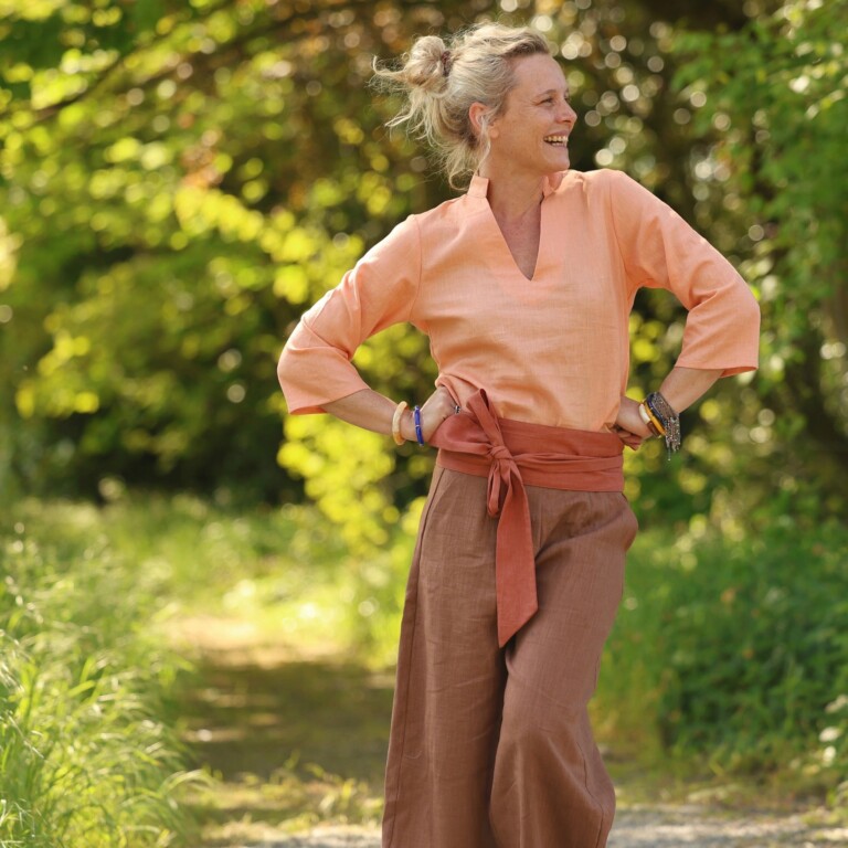 Quintessence - Pantalon Briac - lin lavé écureuil – XL