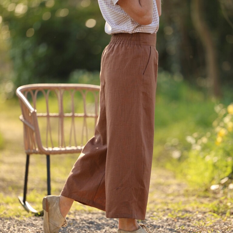 Quintessence - Pantalon Briac - lin lavé écureuil – XL
