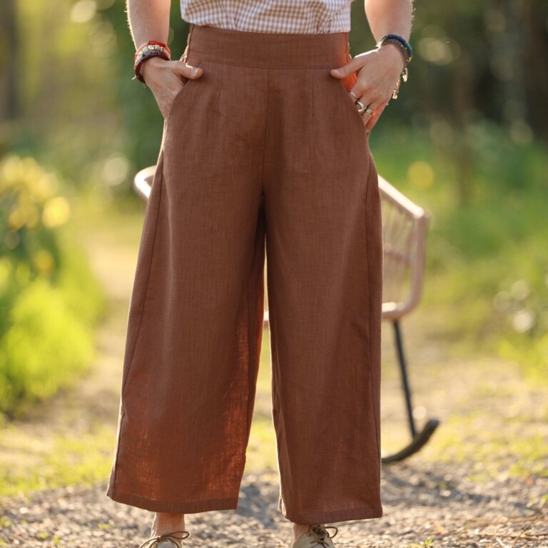 Quintessence - Pantalon Briac - lin lavé écureuil – XL