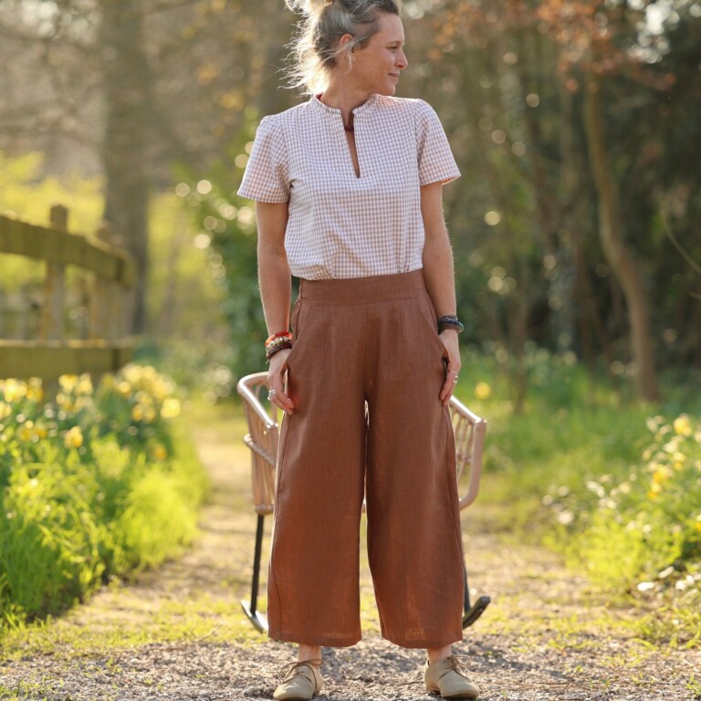 Quintessence - Pantalon Briac - lin lavé écureuil – XL