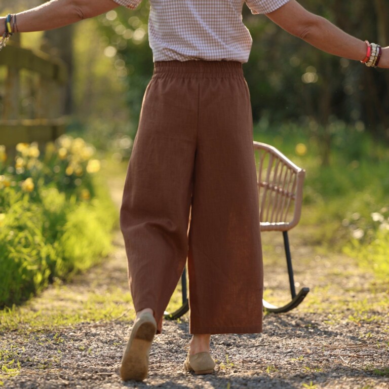 Quintessence - Pantalon Briac - lin lavé écureuil – XL