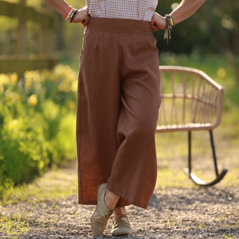 Quintessence - Pantalon Briac - lin lavé écureuil – XL