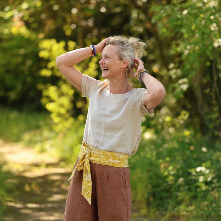 Quintessence - Pantalon Briac - lin lavé écureuil – XL