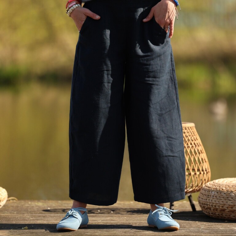 Quintessence - Pantalon Briac - lin marine – XXL