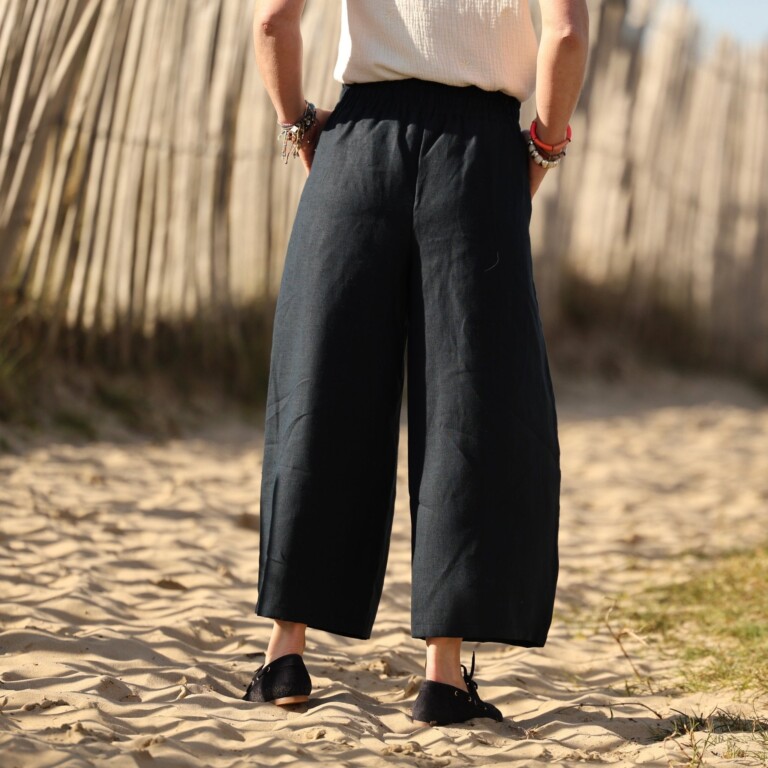 Quintessence - Pantalon Briac - lin marine – XXL
